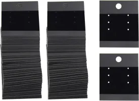 120 Pcs Black Velvet Earring Display Cards, Plastic Earring Card Holder for Jewelry Accessory Display 1.65 x 2 inch