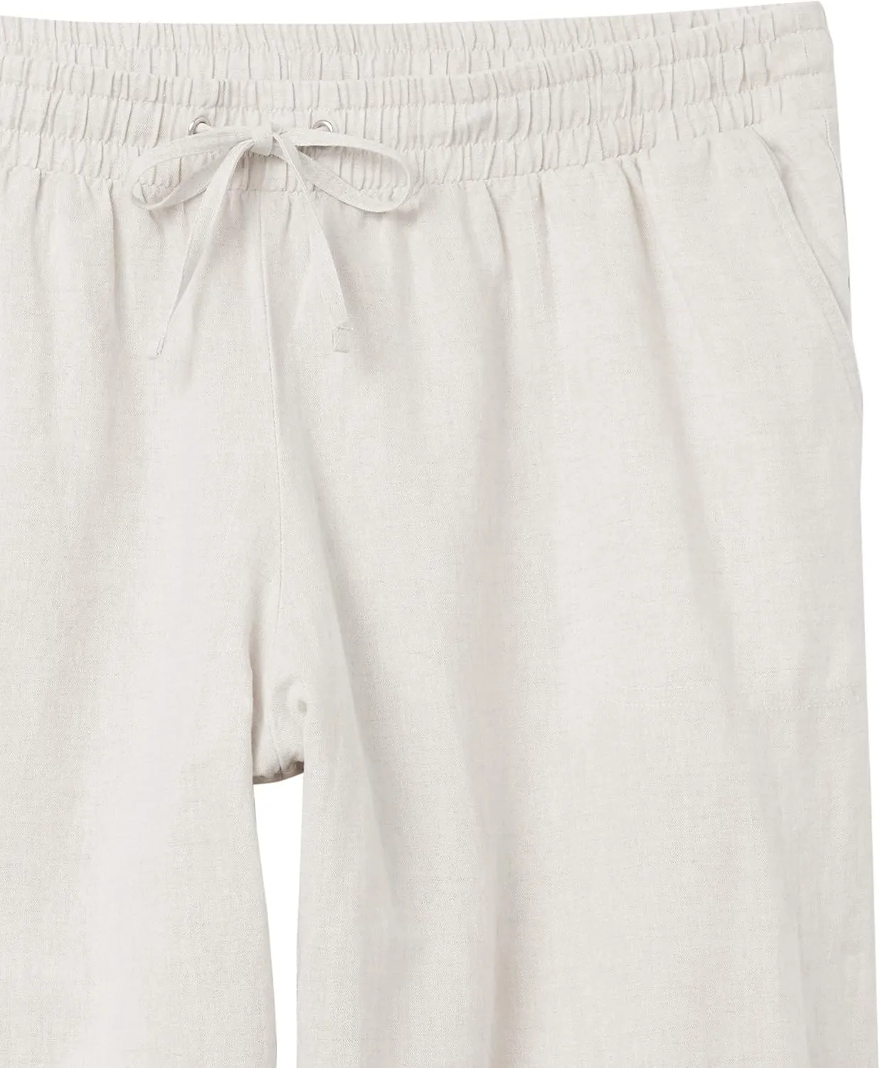 Amazon Essentials Women's Linen Blend Drawstring Relaxed Fit Wide Leg Pant (Available in Plus Size)