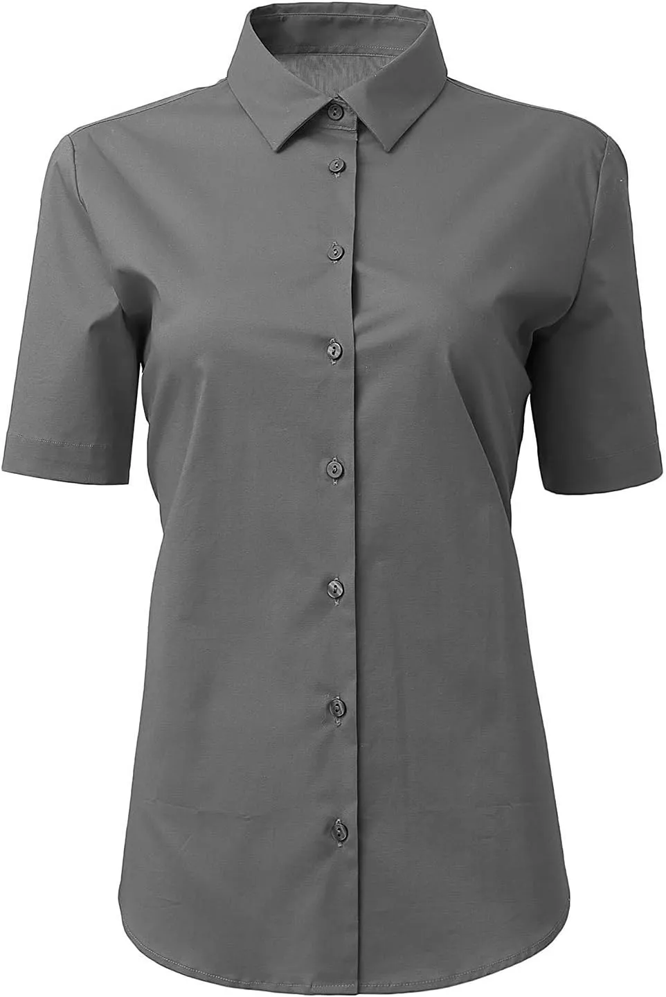 DIIG Dress Shirt for Women Long-Sleeve Women Tops Blouses, White Red XS M 2 XL