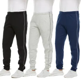 Essential Elements 3 Pack: Men's Tech Fleece Ultra-Soft Warm Jogger Athletic Sweatpants with Pockets