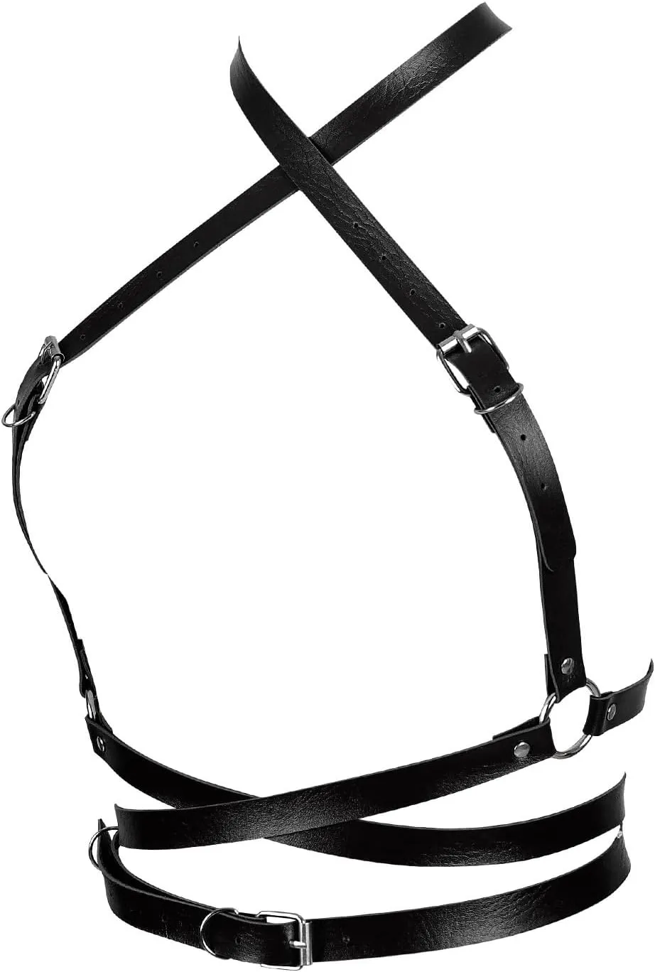 Punk Leather Harness Breast Belts Cross Tops Womens Lingerie Body Fashion Waist Accessories Clothing