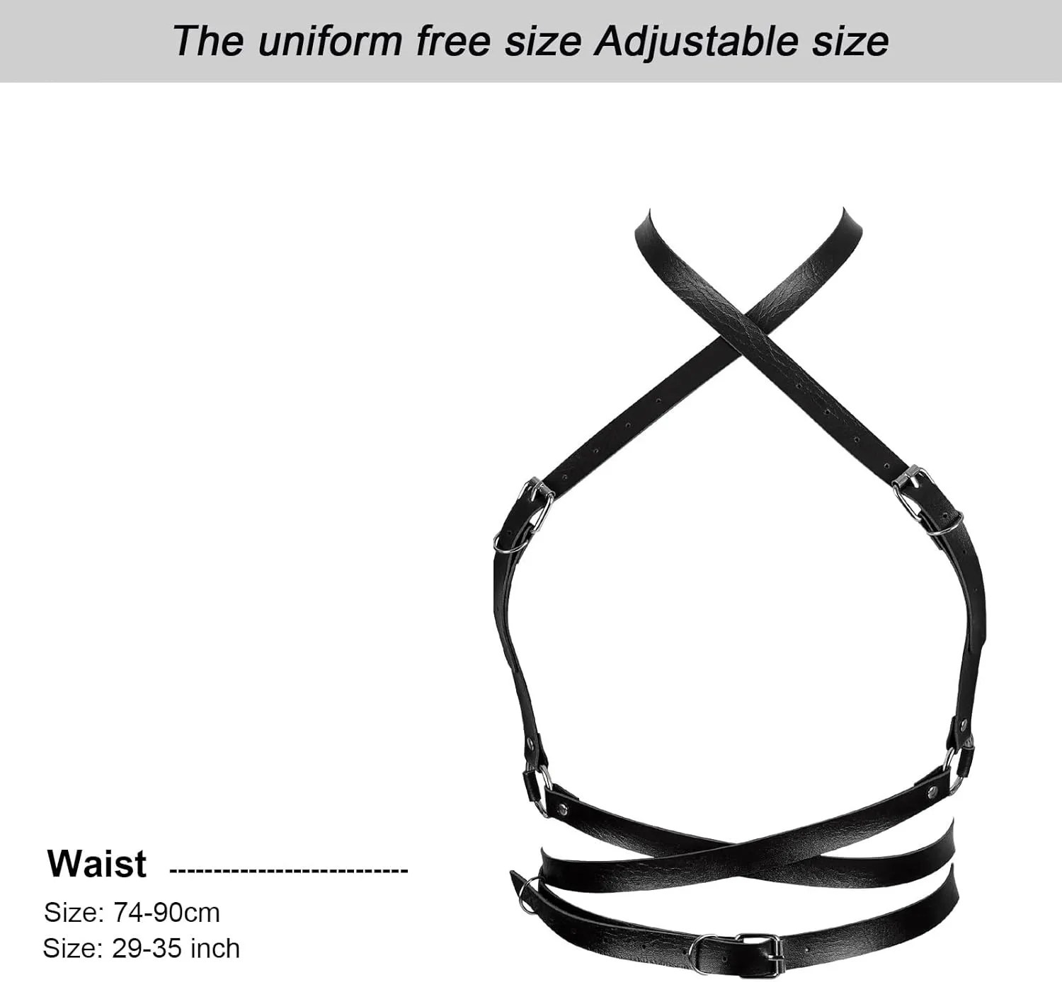 Punk Leather Harness Breast Belts Cross Tops Womens Lingerie Body Fashion Waist Accessories Clothing