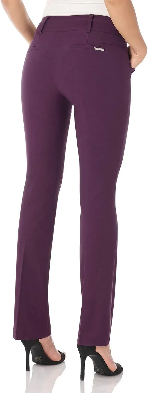Rekucci Women's Ease into Comfort Classic Bootcut Pant w/Tummy Control