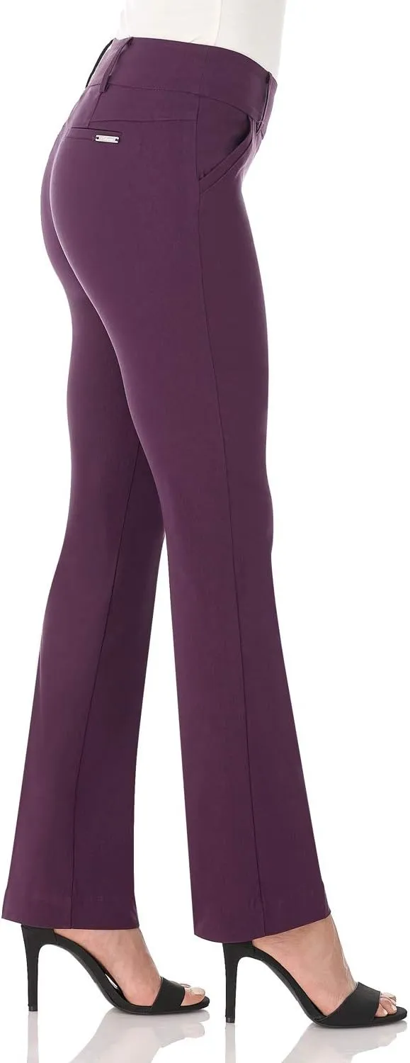 Rekucci Women's Ease into Comfort Classic Bootcut Pant w/Tummy Control