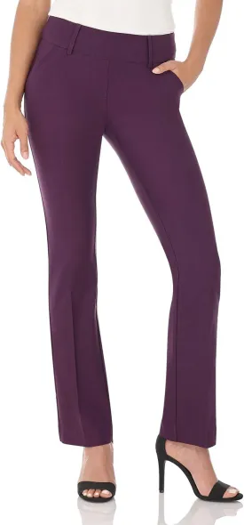 Rekucci Women's Ease into Comfort Classic Bootcut Pant w/Tummy Control