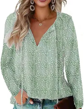 Women's Casual Floral Ruffle Short Sleeve Tops Cute Boho V Neck Loose Blouses Summer Fall Shirts