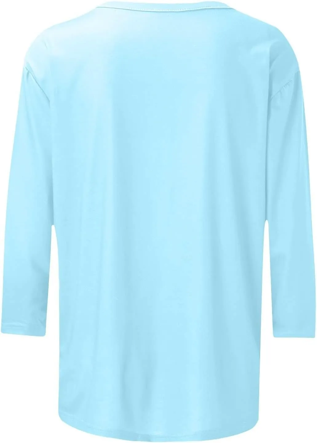 Womens Fall Tops 3/4 Sleeve Crewneck Cute Shirts Casual Trendy Print Blouses Length T Shirt 2024