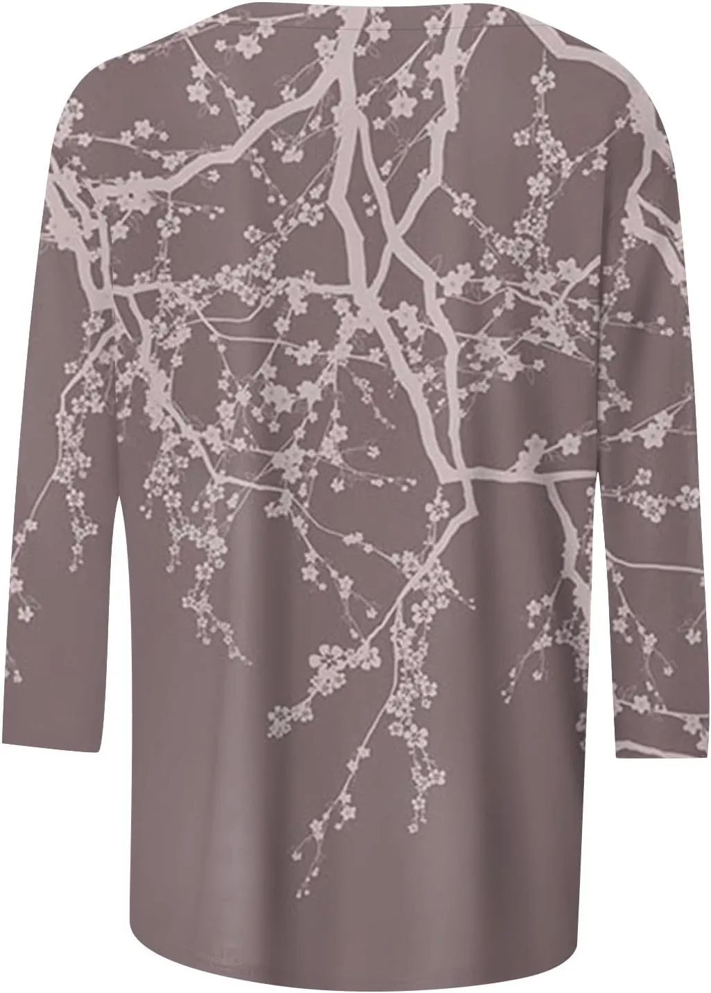 Womens Fall Tops 3/4 Sleeve Crewneck Cute Shirts Casual Trendy Print Blouses Length T Shirt 2024